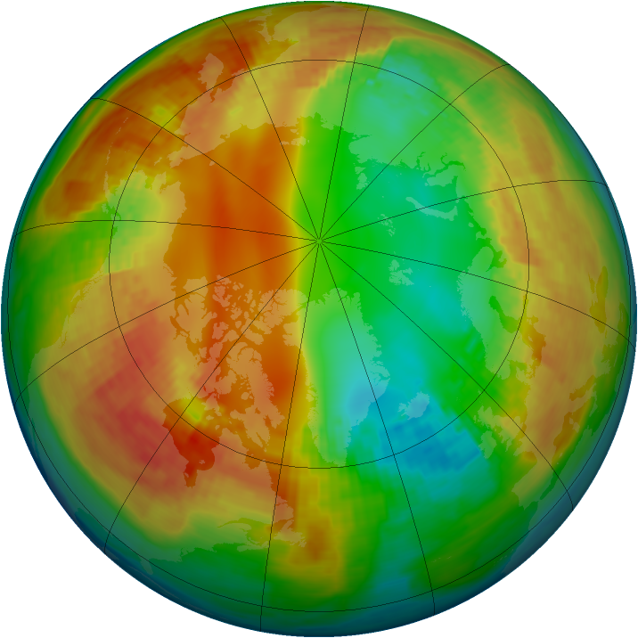 Arctic ozone map for 04 February 2003